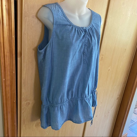 Croft & Barrow • Chambray Cinch Waist Tank Top - Picture 11 of 11